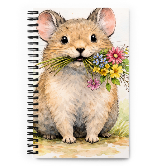 Spiral notebook - Pika with Wildflowers