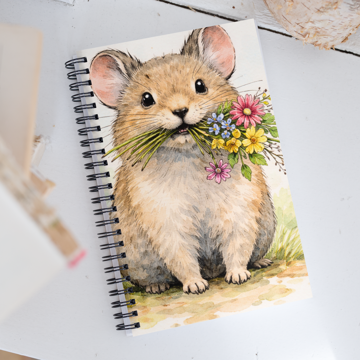 Spiral notebook - Pika with Wildflowers