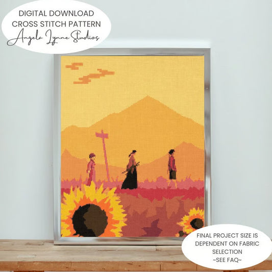 Cross Stitch Pattern - Samurai Champloo - Sunflowers